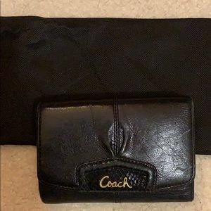 Black leather Coach wallet